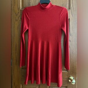 NWOT Wild Fable Red Glitter Metallic mini dress Sz.junior L. Party Holiday.